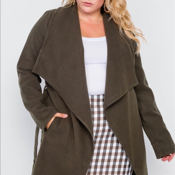 Dark Olive Fleece Jacket - Picture 3 of 4